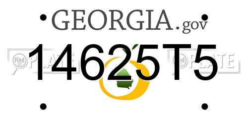 14625T5 Georgia License Plate