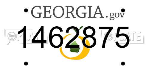 1462875 Georgia License Plate