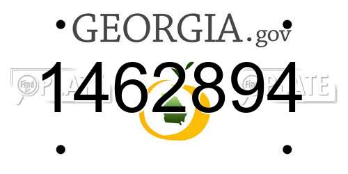1462894 Georgia License Plate