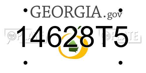 14628T5 Georgia License Plate