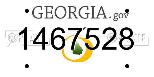 1467528 Georgia License Plate