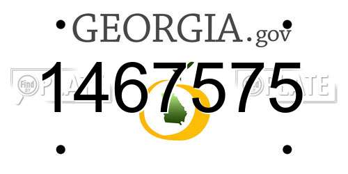 1467575 Georgia License Plate