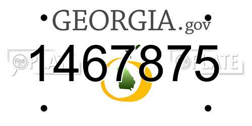 1467875 Georgia License Plate