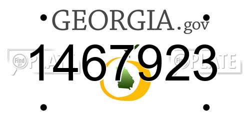 1467923 Georgia License Plate