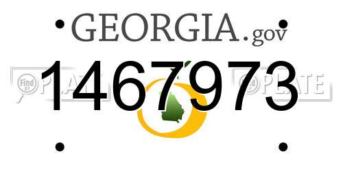 1467973 Georgia License Plate