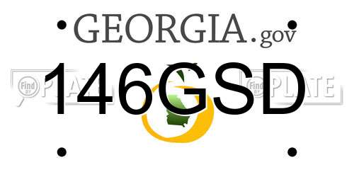 146GSD Georgia License Plate