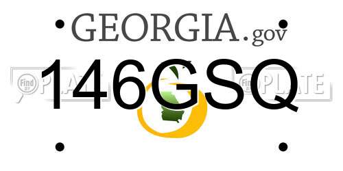 146GSQ Georgia License Plate