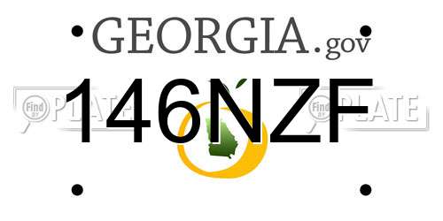 146NZF Georgia License Plate