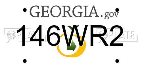146WR2 Georgia License Plate