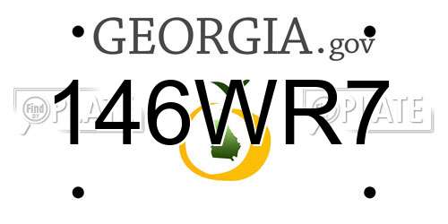 146WR7 Georgia License Plate