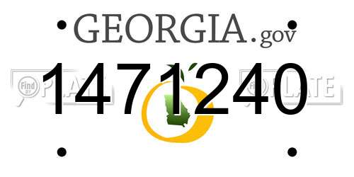 1471240 Georgia License Plate