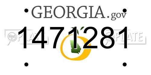 1471281 Georgia License Plate