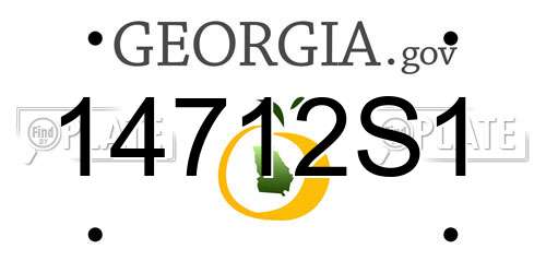 14712S1 Georgia License Plate
