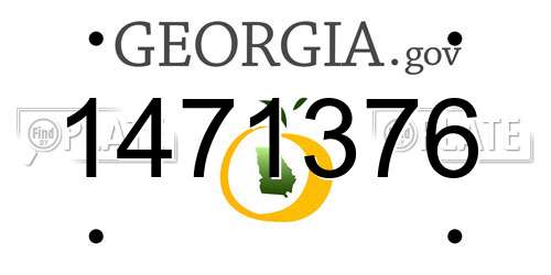 1471376 Georgia License Plate