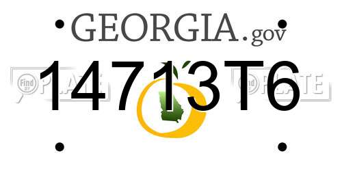 14713T6 Georgia License Plate