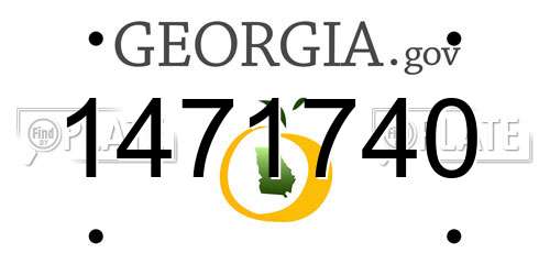 1471740 Georgia License Plate