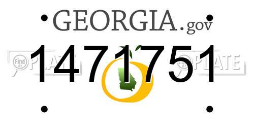 1471751 Georgia License Plate