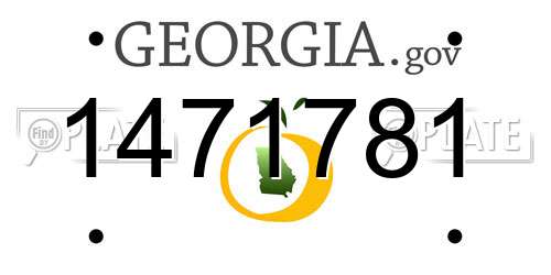 1471781 Georgia License Plate