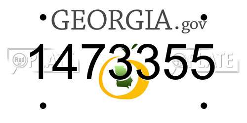 1473355 Georgia License Plate