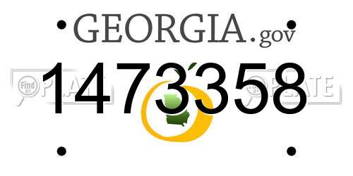 1473358 Georgia License Plate