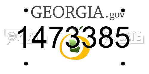 1473385 Georgia License Plate