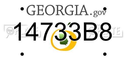 14733B8 Georgia License Plate