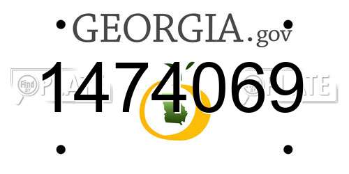 1474069 Georgia License Plate