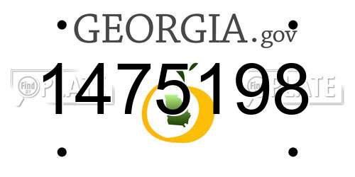 1475198 Georgia License Plate