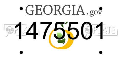 1475501 Georgia License Plate