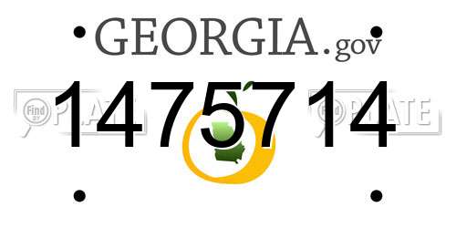 1475714 Georgia License Plate