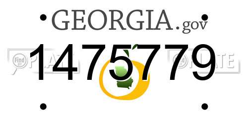 1475779 Georgia License Plate