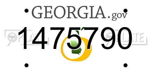 1475790 Georgia License Plate