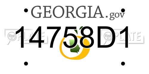14758D1 Georgia License Plate