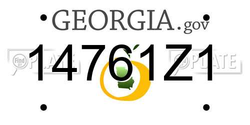 14761Z1 Georgia License Plate