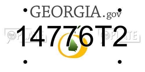 14776T2 Georgia License Plate