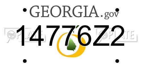 14776Z2 Georgia License Plate