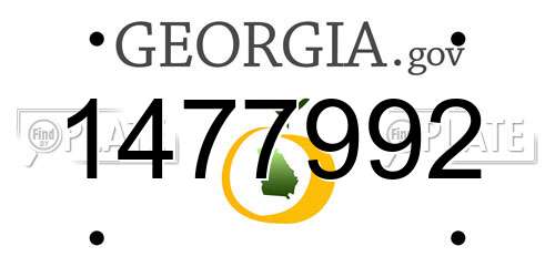 1477992 Georgia License Plate