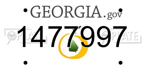 1477997 Georgia License Plate