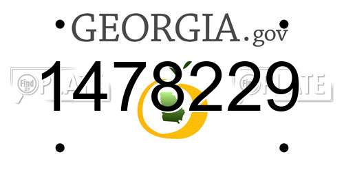 1478229 Georgia License Plate