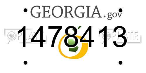 1478413 Georgia License Plate