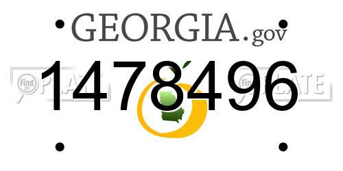 1478496 Georgia License Plate
