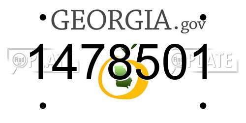 1478501 Georgia License Plate