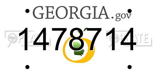 1478714 Georgia License Plate