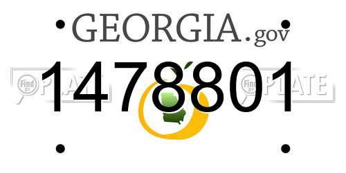 1478801 Georgia License Plate