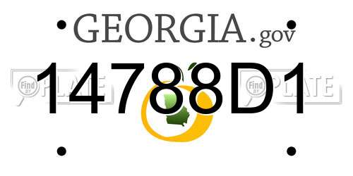 14788D1 Georgia License Plate