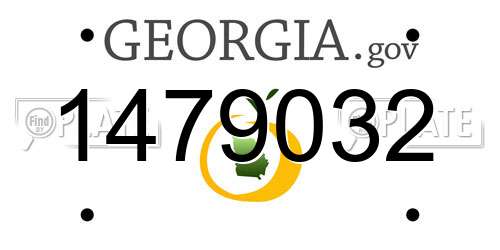 1479032 Georgia License Plate