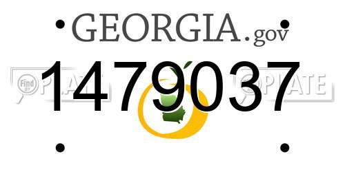 1479037 Georgia License Plate