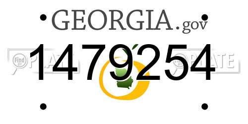 1479254 Georgia License Plate