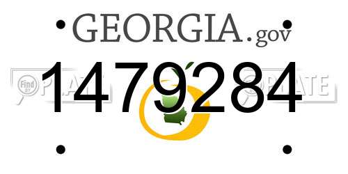 1479284 Georgia License Plate