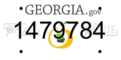 1479784 Georgia License Plate